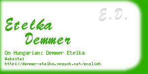 etelka demmer business card